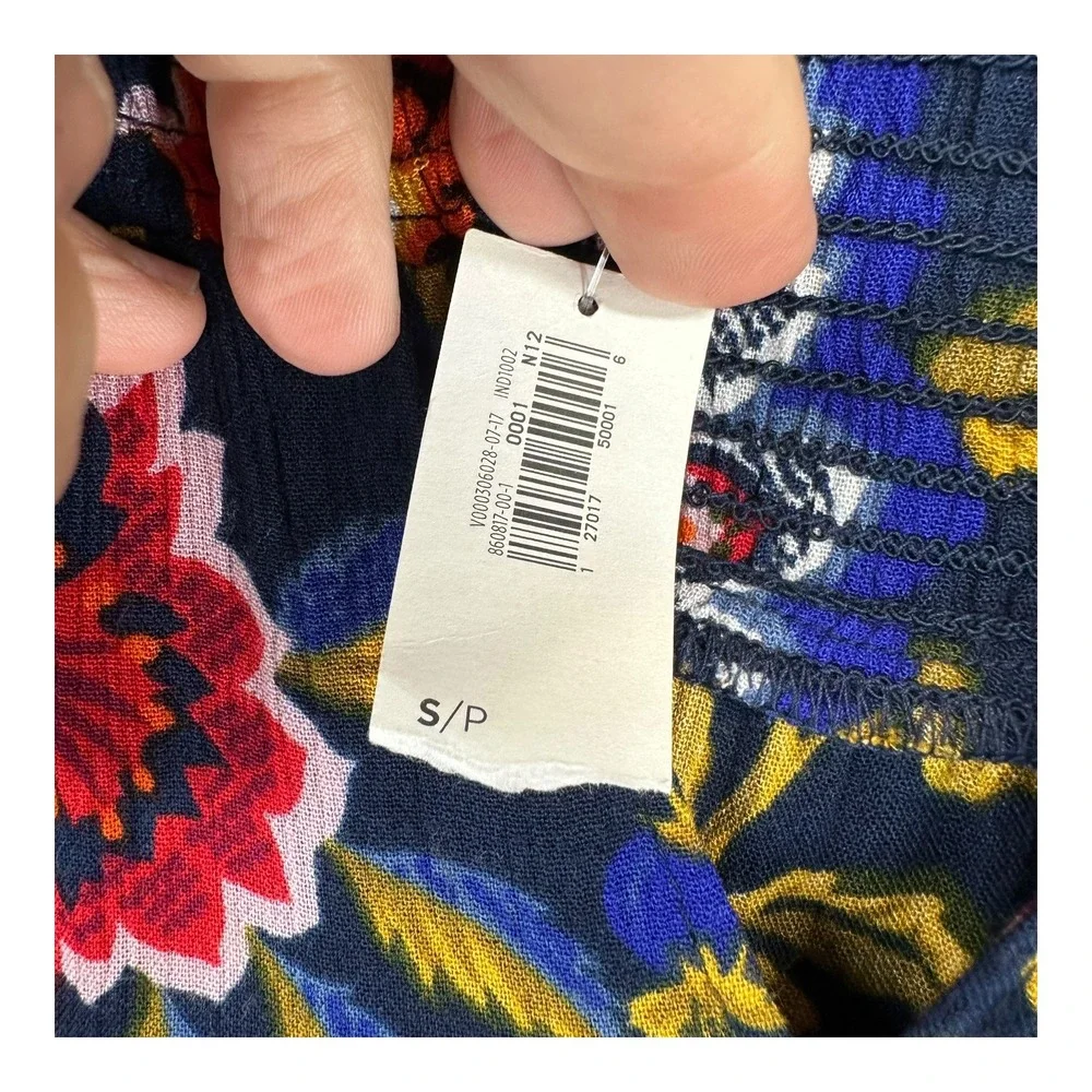Old Navy NWT Women's S Small Boho Floral Dress Peasant Gypsy Swing Midi - Picture 5 of 15